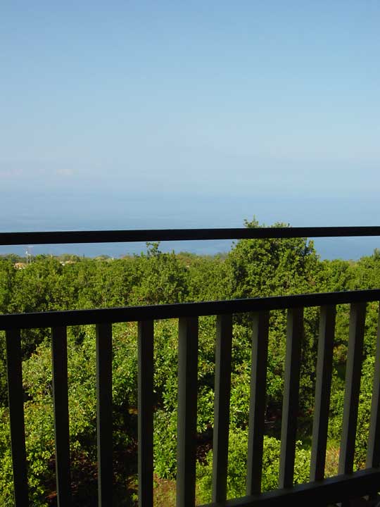 ハワイ島キャプテンクックの格安ホテル「マナゴホテル(Manago Hotel)」 新館の部屋からの景色