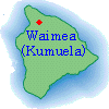 ハワイ島パーカーランチ、ワイメア(Waimea)のＢ＆Ｂ「ジャカランダ・イン(Jacaranda Inn)」 の場所